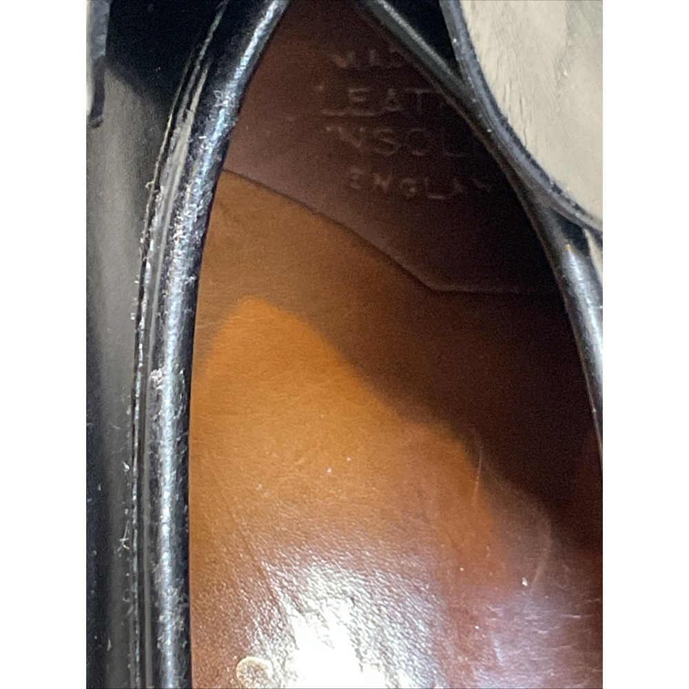 Hitchcock Black Loafer Shoes Style #4436 Size 10.5 5E Wide Smooth Slip On - Picture 3 of 11
